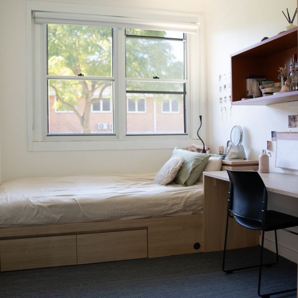 Smaller room with communal bathroom